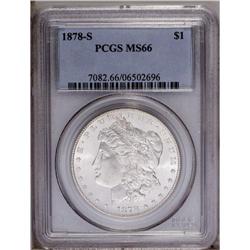 1878-S S$1 MS66 PCGS. A lovely Premium Gem example of
