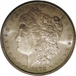 1879-CC S$1 MS65 PCGS. Stunning light pastel toning on