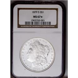 1879-S S$1 MS67 S NGC. A creamy-white, impeccably pre