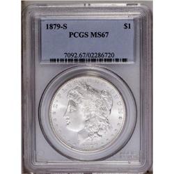 1879-S S$1 MS67 PCGS. Fully struck, highly lustrous an
