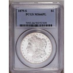 1879-S S$1 MS66 Prooflike PCGS. The portrait exhibits