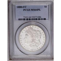 1880-CC S$1 MS64 Prooflike PCGS. A popular CC-mint iss