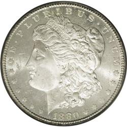 1880-CC S$1 8 Over High 7 MS65 Prooflike PCGS. VAM-5.