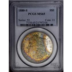 1880-S S$1 MS65 PCGS. Large S. Original bag toning is