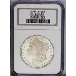 1880-S S$1 MS67 NGC. Large S. This beautiful semi-proo