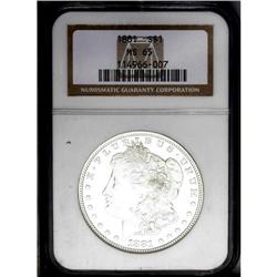 1881 S$1 MS65 NGC. This attractive white Gem reveals j
