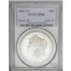 Image 1 : 1881-CC S$1 MS66 PCGS. Silver-gray surfaces display tr