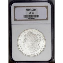 1881-CC S$1 MS66 NGC. This highly attractive Carson Ci
