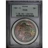 Image 1 : 1881-S S$1 MS66 PCGS. Vivid fire-red, apple-green, and