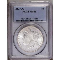 1882-CC S$1 MS66 PCGS. Satin-like surfaces are essenti