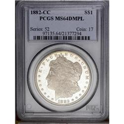 1882-CC S$1 MS64 Deep Mirror Prooflike PCGS. Well stru