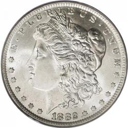 1882-O/S S$1 MS64 PCGS. VAM-4. A Top 100 Variety. The