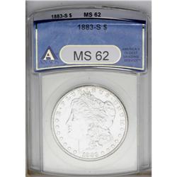 1883-S S$1 MS62 ANACS. A well struck representative of