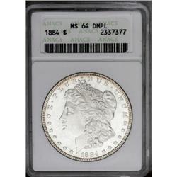 1884 S$1 MS64 Deep Mirror Prooflike ANACS. Moderate pr