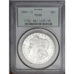 1884-CC S$1 MS66 PCGS. This magnificently preserved Pr
