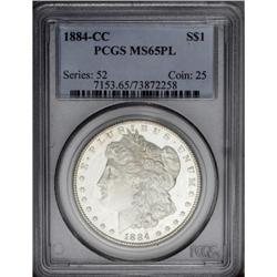 1884-CC S$1 MS65 Prooflike PCGS. This flashy Carson Ci
