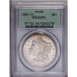 1884-CC S$1 MS64 Deep Mirror Prooflike PCGS. A glitter