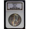 Image 1 : 1884-O S$1 MS65 NGC. Exuberant cherry-red, apple-green