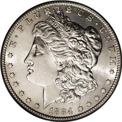 1884-S S$1 MS61 PCGS. This is a fully brilliant Mint S