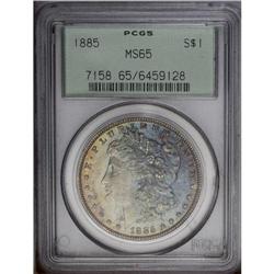1885 S$1 MS65 PCGS. Well struck design features are co