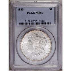 1885 S$1 MS67 PCGS. This Superb Gem is among the fines