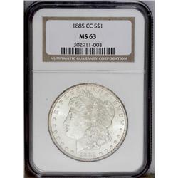 1885-CC S$1 MS63 NGC. A mostly brilliant representativ