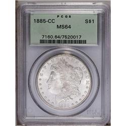 1885-CC S$1 MS64 PCGS. Another example in a PCGS green