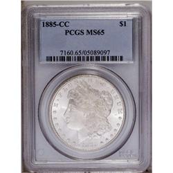 1885-CC S$1 MS65 PCGS. A low-mintage Carson City Mint