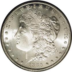 1885-CC S$1 MS66 PCGS. David Bowers (1993) estimates t