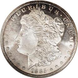 1885-CC S$1 MS65 Deep Mirror Prooflike NGC. Appealing