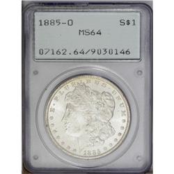 1885-O S$1 MS64 PCGS, two examples in first generation