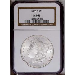1885-S S$1 MS65 NGC. VAM-2. The top of the 5 in the da