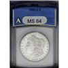 Image 1 : 1886-S S$1 MS64 ANACS. Silver-gray surfaces display ni