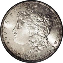 1886-S S$1 MS65 PCGS. VAM-2. A Top 100 Variety. The mi