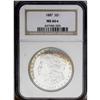 Image 1 : 1887 S$1 MS66 S NGC. Multicolor arcs of orange, ruby,