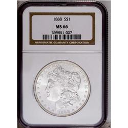 1888 S$1 MS66 NGC. Only a whisper of tan toning denies