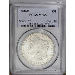 1888-O $1 MS65 PCGS. Satiny-white and endowed with fro