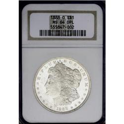 1888-O S$1 MS64 Deep Mirror Prooflike NGC. Sparkling m