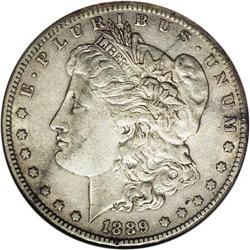 1889-CC S$1 --Damaged--ANACS AU Details, Net XF40. Ligh