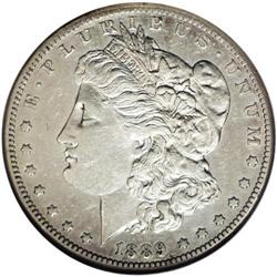 1889-CC S$1 XF45 NGC. Light steel-gray with traces of