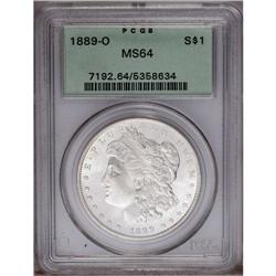1889-O S$1 MS64 PCGS. This lustrous and virtually unto