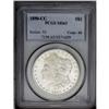 Image 1 : 1890-CC S$1 MS63 PCGS. A lustrous and suitably struck