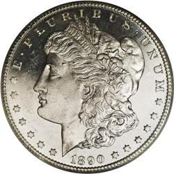 1890-CC S$1 MS63 Deep Mirror Prooflike PCGS. Brightly