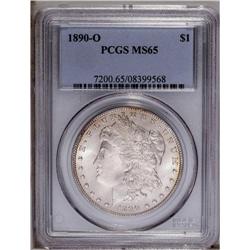 1890-O S$1 MS65 PCGS. A frosty and lustrous Gem with b