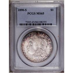 1890-S S$1 MS65 PCGS. Lustrous, brilliant, and largely