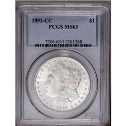 1891-CC S$1 MS63 PCGS. VAM-3. A Top 100 Variety. The "