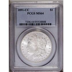 1891-CC S$1 MS64 PCGS. Although a few light abrasions