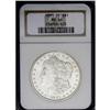 Image 1 : 1891-CC S$1 MS64 NGC. Bright, satiny mint luster with