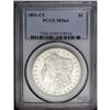 Image 1 : 1891-CC S$1 MS64 PCGS. Sparkling luster enlivens this