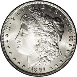 1891-CC S$1 MS65 PCGS. VAM-3, A Top 100 Variety. The "